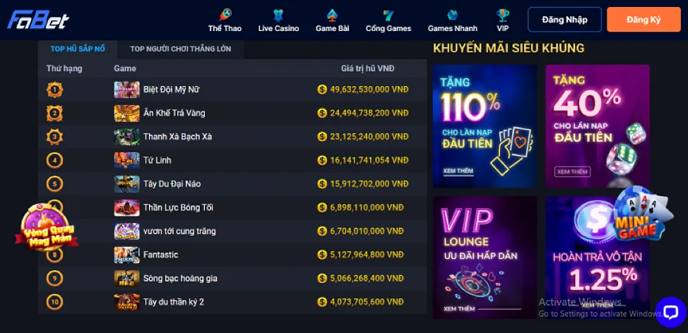 Tin tức ưu đãi casino KV99